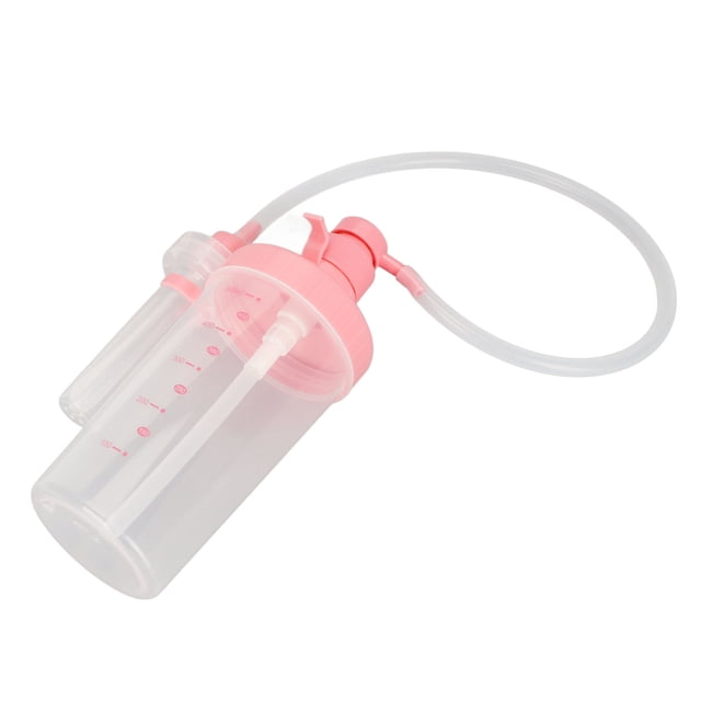 M Buder Ducha Vaginal Portátil Alta Elasticidad Presión Manual Flujo Estable de Agua Sistema de Limpieza Íntima Femenina 500ml Color Rosa (21 cm / 8.2 pulgadas)