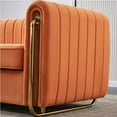 thumbnail image 6 of Chesterfield Velvet Sofa Upholstered Couch with Removable Cushions and Gold Metal Legs, for Living Room Office Apartment, 6 of 10
