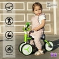 thumbnail image 4 of KRIDDO Baby Balance Bike, Pony Toys for 1 Year Old Boys and Girls, Toddler Bike for One Year Old First Birthday Gifts Baby Tricycle 10-24 Months, Green w T rex, 4 of 6
