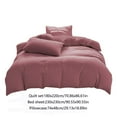thumbnail image 3 of SUTENGDA Queen Comforter Set - 4 Pieces Bed in a Bag Set Solid Color  Bedding Sets Queen with All Season 1 Flat Sheet  1 Quilt cover And 2 Pillowcases, 3 of 9