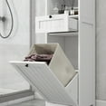 thumbnail image 6 of IVV Tall Bathroom Cabinet with Laundry Hamper Basket, Tilt-Out Laundry Sorter Cabinet with Upper Storage Shelves and Storage Drawer, 15.75"L x 13.78"W x 55.12"H, White, 6 of 9