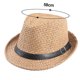 thumbnail image 2 of 56-58 cm circunferencia del sombrero hombres y mujeres sombrero de paja transpirable sombrero de verano protector solar retro sombrero de jazz sombrilla sombrero de ala corta, 2 of 5