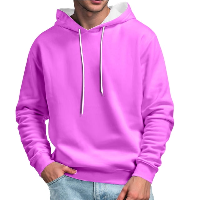 Gibobby Abrigo con Capucha Sudadera con Capucha para Hombre otoño casual sudadera Y2K(Rosa,XG)
