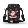 thumbnail image 2 of HELLHERO Christmas Santa Claus Musical Notes Underarm Shoulder Bag, 2 Layers, Travel, Outdoor and Daily Use Polyester 4.33x1.97x7.09 Christmas Santa Claus Musical Notes, 2 of 7