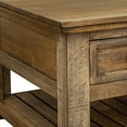 thumbnail image 3 of BenJara Maze 55 Inch Coffee Table with 6 Gliding Drawers, Solid Pine Wood, Brown, 3 of 4