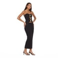 thumbnail image 3 of Forever 21 Women’s Bandage Style Maxi Dress with Seashell Hardware, Strapless Cutout Bodycon Long Dress for Parties, XS-XL, 3 of 6