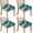 Teal Gold Marble, variant on Teal Gold Marble Seat Covers for Dining Room Chairs Set Of 4,Stretch Printed Washable Chair Seat Cover with Elastic Ties and Button,Removable Waterproof Couch Cushion Covers