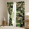 thumbnail image 3 of Feelyou Green Camouflage Curtains Pack of 2 (42x84 Each), Camo Abstract Curtains Blackout, Teens Kids Boys Girls Bedroom Curtains, Curtains and Drapes Room Decor, 3 of 6