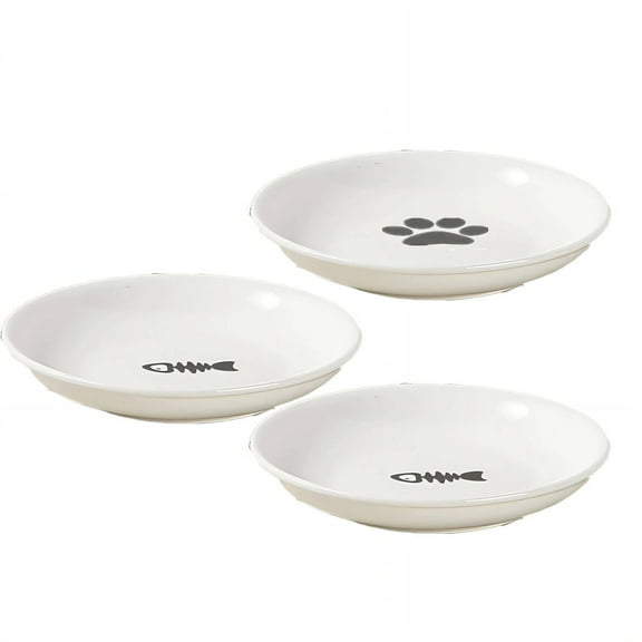 ACDANC 3Pcs Cat Food Bowl,Anti-Spill Design Cat Food Bowls,Separate Inner Bowl Dog Bowls,Style1