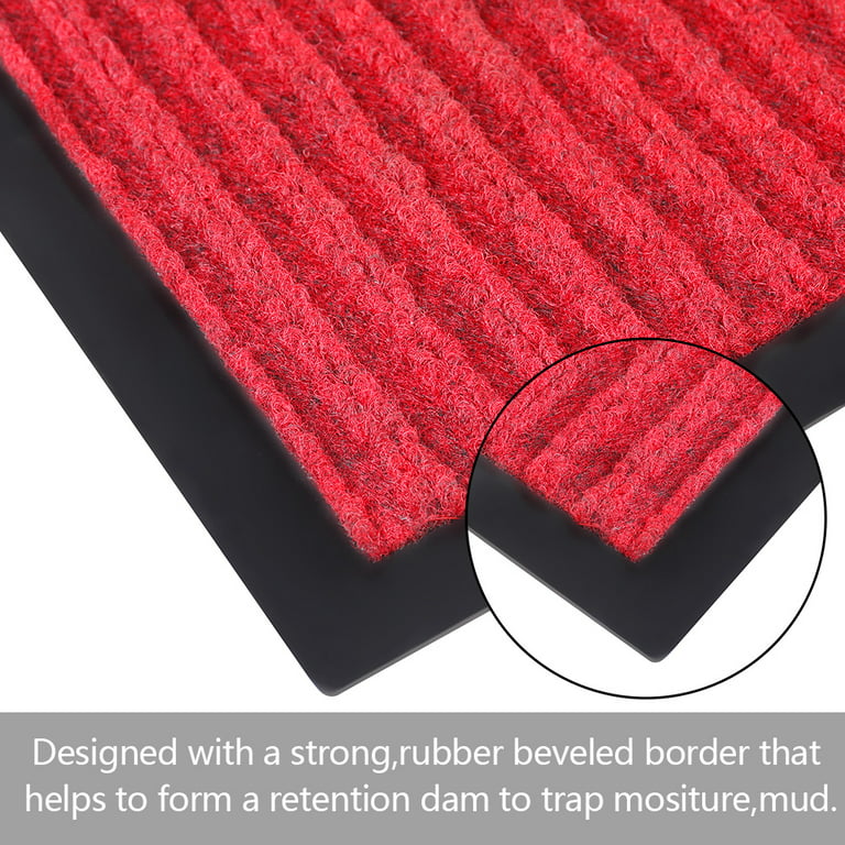Red Door Mat With Durable Non slip Rubber Backing Large - Temu