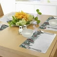 thumbnail image 4 of Ambesonne Christmas Place Mats Set of 4, Stars Berries Xmas, Standard Size, Green Red, 4 of 6