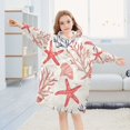 thumbnail image 5 of FORMRS Wearable Blanket Hoodie with Sleeves for Kids Cozy Flannel Sweatshirt, Starfish Seashell, 5 of 7
