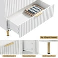 thumbnail image 5 of Huisuilinss Fluted 5 Drawer Dresser For Bedroom,Tall Dresser 47" Chest Of Drawers With Deep Drawers And Wide Top,Wood Drawer Organizer For Living Room Hallway Entryway, 5 of 8