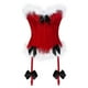 thumbnail image 3 of Sexy Velvet Christmas Corsets Women Miss Santa Bustier Corselet Bowknots Zipper Side Overbust Corset S-6XL, 3 of 5
