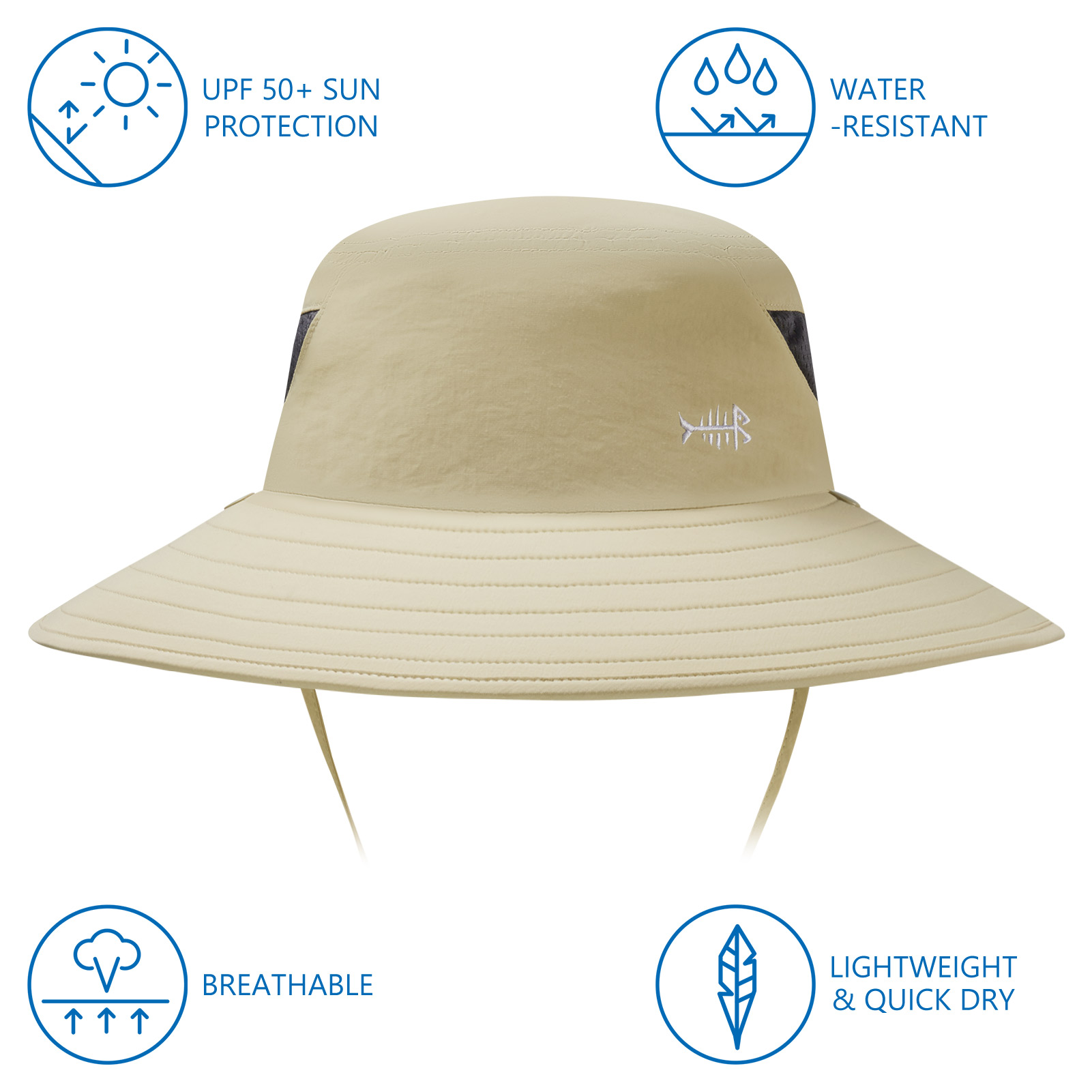 Men’s UPF 50+ Sun Hat with Face Cover & Neck Flap FH09