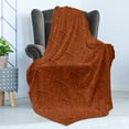 thumbnail image 4 of Aztec Soft Flannel Fleece Throw Blanket, Exotic Culture Antique Old Fashioned Bohemian Design, Cozy Plush for Indoor and Outdoor Use, 50" x 60", Orange Dark Orange, by Ambesonne, 4 of 5