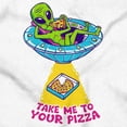 thumbnail image 2 of Funny Alien Take Me To Your Pizza Men's Graphic T Shirt Tees Brisco Brands S, 2 of 6