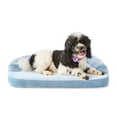thumbnail image 3 of Vibrant Life Large Round Corner Sofa Style Dog Bed, Blue, 32" x 42", 3 of 6