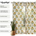 thumbnail image 5 of Vargottam Floral Block Print Sheer Curtains for Tall Doors & Windows - Set of 2, 90", Grommet Top, Printed Georgette Light Filtering Panels for Home Decor, 5 of 9