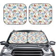thumbnail image 2 of Goofa Stamp Pattern 2 Piece Car Windshield Sun Shade Foldable | Front Windshield Shade for Sun, Heat and UV Rays | Sunshade for Car Front Window-Medium, 2 of 7