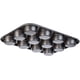 thumbnail image 4 of Molde para muffins de acero para 12 muffins grandes, antiadherente, 35 x 26,5 cm, molde para magdalenas, molde para brownies, molde para pasteles, molde para hornear, plateado, 4 of 7