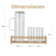 thumbnail image 3 of Juego de Vasos y Jarra de Vidrio con Tapa de Madera y Base de Bambu - Set 4 Vasos y Jarra de Cristal 1.5 L, 3 of 10