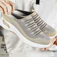 thumbnail image 5 of gzxflxpge Women Slip‑On Backless Mule Shoes Breathable Knit Mesh Casual Sneakers, Non‑Slip Light Weight Weaving Walking Footwear for Daily Wear Beige 6.5（CN-37）, 5 of 7