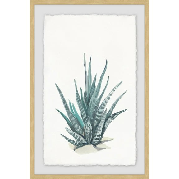 Marmont Hill Tall Succulent Framed Wall Art, 12" x 8"