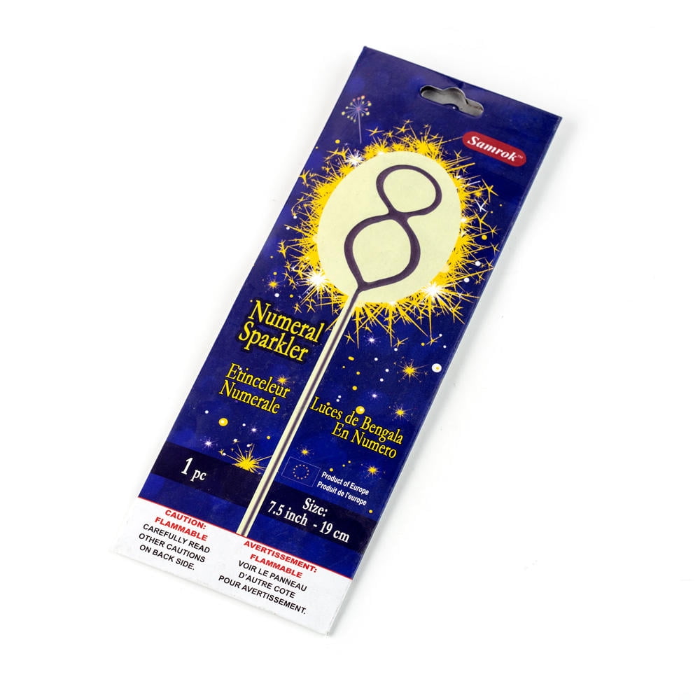 Sparkler Candle Birthday Party Candle Number 8, 1Pc Walmart Canada