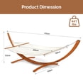 thumbnail image 6 of Ktaxon Teak Hammock Set, Complete with Stand & 600LB Capacity Weather-Resistant Polyester Fabric, 6 of 8