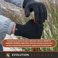 thumbnail image 5 of Wool Knit Gloves - Made in the USA - Super Soft Merino Wool - X-Large - Black, 5 of 7
