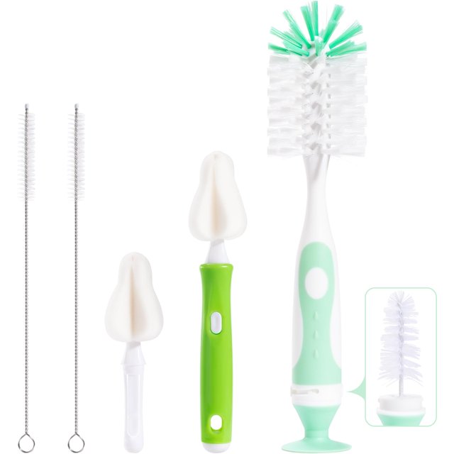 Set de cepillos para biberón Gindasilva con base de succión