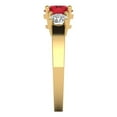 thumbnail image 3 of Clara Pucci 14K Yellow Gold 1.5ct Tourmaline Three-Stone Ring for Women, 3 of 8