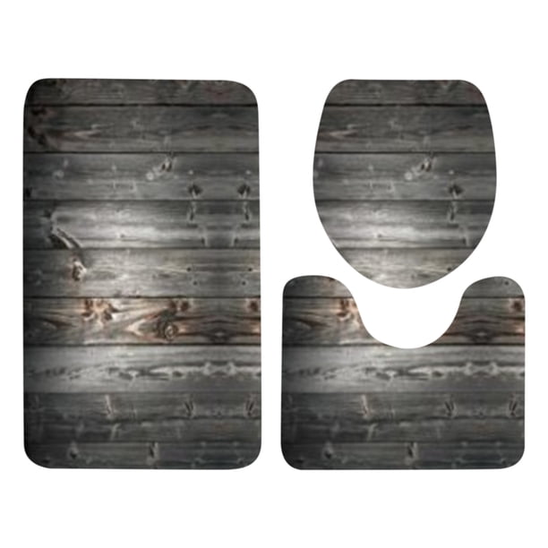 Alfombrilla para el suelo del inodoro del baño de tres piezas Alfombra para la puerta Alfombra para el baño Wmkox8yii hjk4606