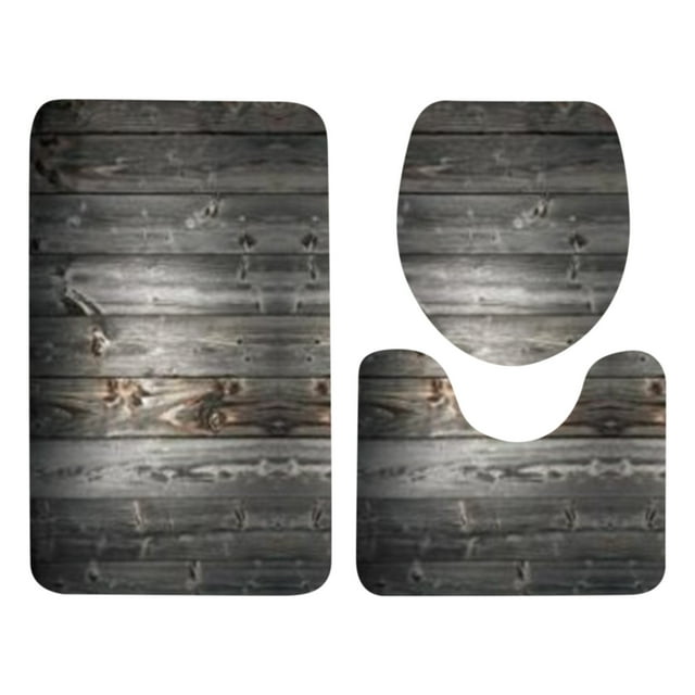 Alfombrilla para el suelo del inodoro del baño de tres piezas Alfombra para la puerta Alfombra para el baño Wmkox8yii hjk4606