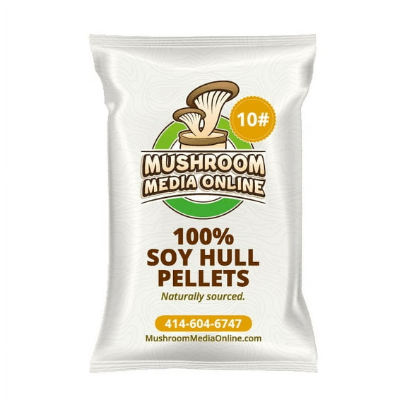 Mushroom Media Online 100% Soy Hull Mushroom Pellets - Growth Substrate; 10lbs