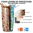 thumbnail image 7 of 20oz Insulated Tumbler, Travel Coffee Tumbler with Lid, Cup Holder Friendly Travel Coffee Mug, Stainless Steel Thermos, 20 Oz Tumbler, Reusable Insulated Coffee Mug with Lid ( Autumn Maple Leaf ), 7 of 7