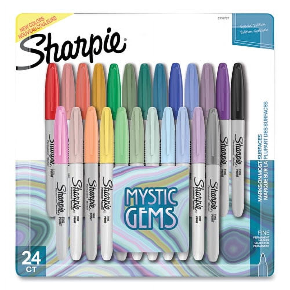 Mystic Gems Markers, Fine Bullet Tip, Assorted, 24/pack | Bundle of 5 Packs