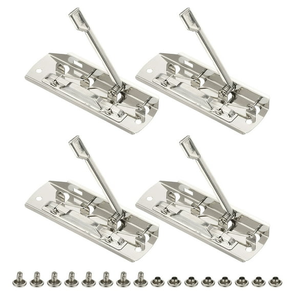 3.94 Inch Metal Clipboard Clips, 4 Pack Lever-Type Mountable Clips Sturdy Strong Springs
