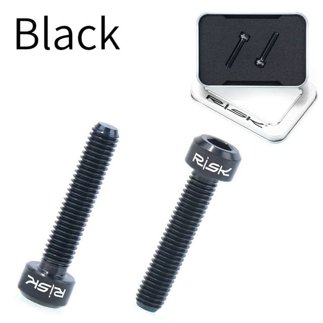 Bangcool 2PCS Brake Handle Screws Titanium Alloy M5 Long Bike Bar Clamp Screw Bike Screw