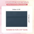 thumbnail image 2 of Uxcell 24ack A2 Envelopes, Self Seal Navy Blue Invitation Envelopes for Postcard Wedding Cards, 2 of 6