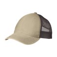 thumbnail image 1 of Mens Super Soft Mesh Cotton/Polyester Back Cap Khaki/ Chocolate Brown OSFA, 1 of 4