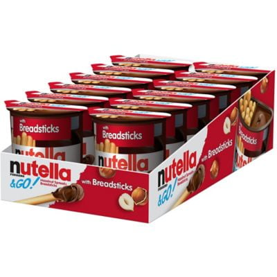 Nutella And Go Snack Packs Chocolate Hazelnut Spread With Breadsticks Perfect Christmas Stocking Stuffers And Bulk Snacks For Kids Lunch Boxes 1 8 Ounce Pack Of 12 Walmart Com Walmart Com