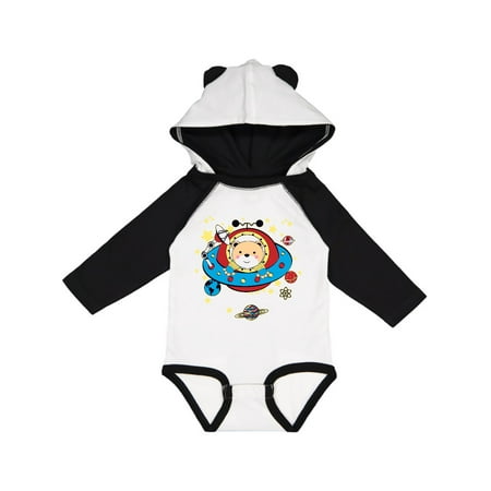 

Inktastic UFO Space Bear Gift Baby Boy or Baby Girl Long Sleeve Bodysuit