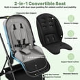 thumbnail image 3 of Vomeast 2 in 1 Baby Strollers, Foldable Travel Stroller with Reversible Seat, All-Wheel Suspension, 5-Point Harness, Gray, 3 of 13