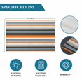thumbnail image 6 of Orange Grey Striped Placemats Set of 6, Farmhouse Vintage Stripe Placemats for Dining Table, Place Mats for Kitchen Tabletop, Waterproof Wipeable Dining Table Mats Set, 6 of 9