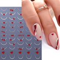 thumbnail image 2 of Adhesivos para uñas NZRAESTRS con punta francesa en forma de corazón, 6 hojas, 2 of 7