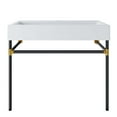 thumbnail image 2 of Modway Redeem 40" Black Stainless Steel Wall-Mount Bathroom Vanity in Black White, 2 of 8