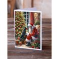 thumbnail image 2 of Gordon Setter and Santa Claus Greeting Cards Pack of 8 7 in x 5 in, 2 of 3