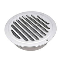 Stainless Steel Soffit Vents, Round Vent Cover with Built-in Fly Screen Mesh, Louver Grille Cover Air Vent for Kitchen/Bathroom/Study-Room/Office